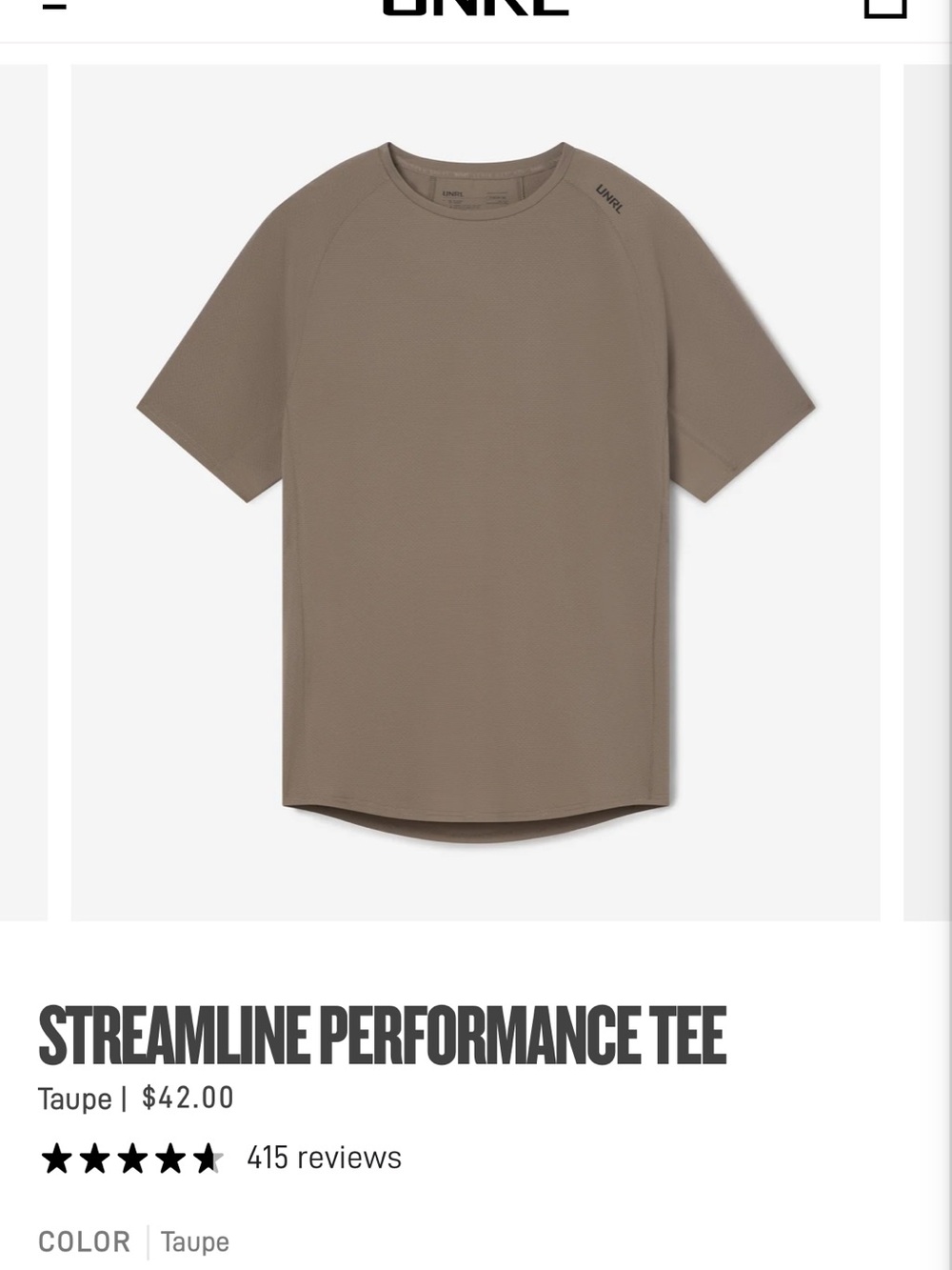 Men’s UNRL STREAMLINE PERFORMANCE TEE